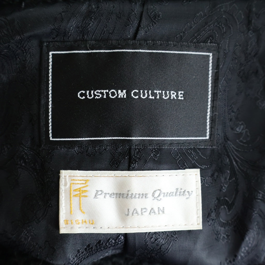その他(ソノタ) CUSTOM CULTURE チェック柄 ウールロングコート ブラック #2
