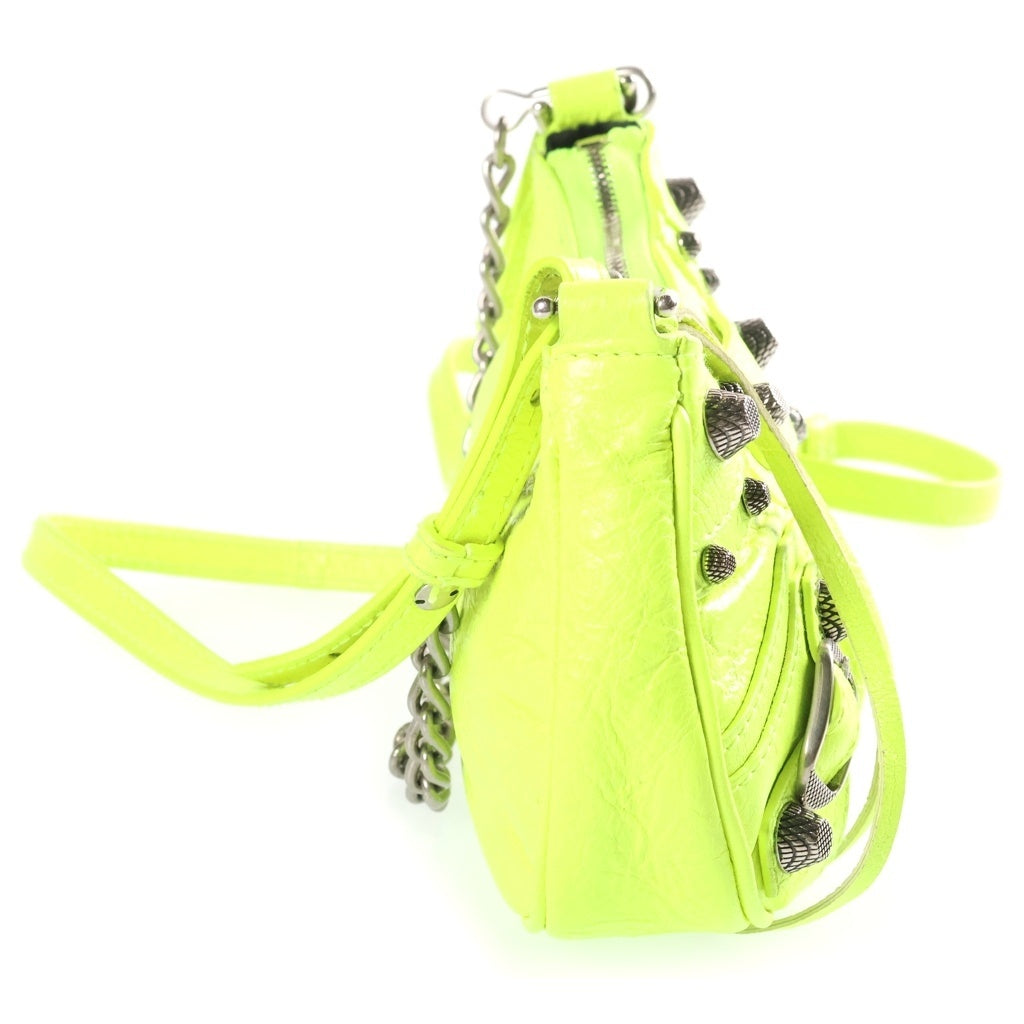 BALENCIAGA(バレンシアガ) LE CAGOLE MINI BB ルカゴール ミニ レザー 2WAY ミニショルダーバッグ ハンドバッグ ライトイエロー 695814 レディース