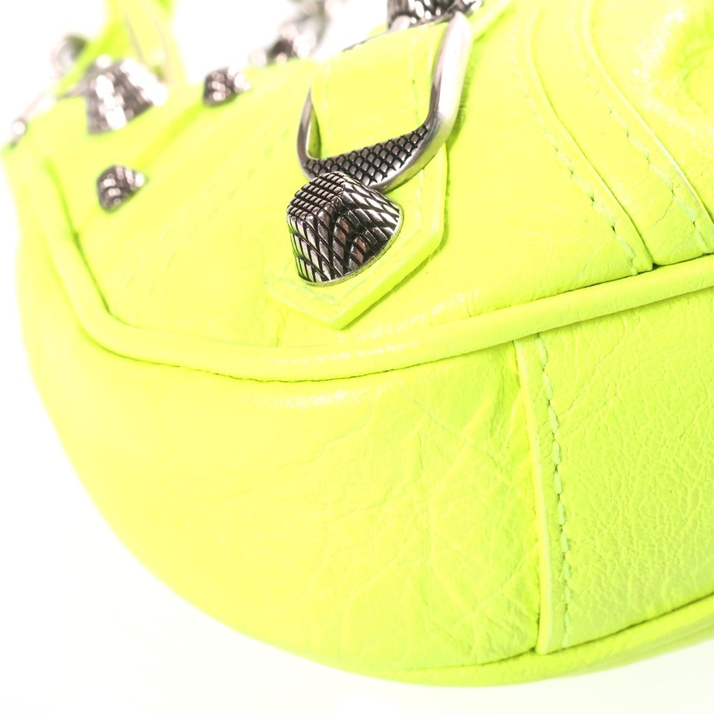 BALENCIAGA(バレンシアガ) LE CAGOLE MINI BB ルカゴール ミニ レザー 2WAY ミニショルダーバッグ ハンドバッグ ライトイエロー 695814 レディース