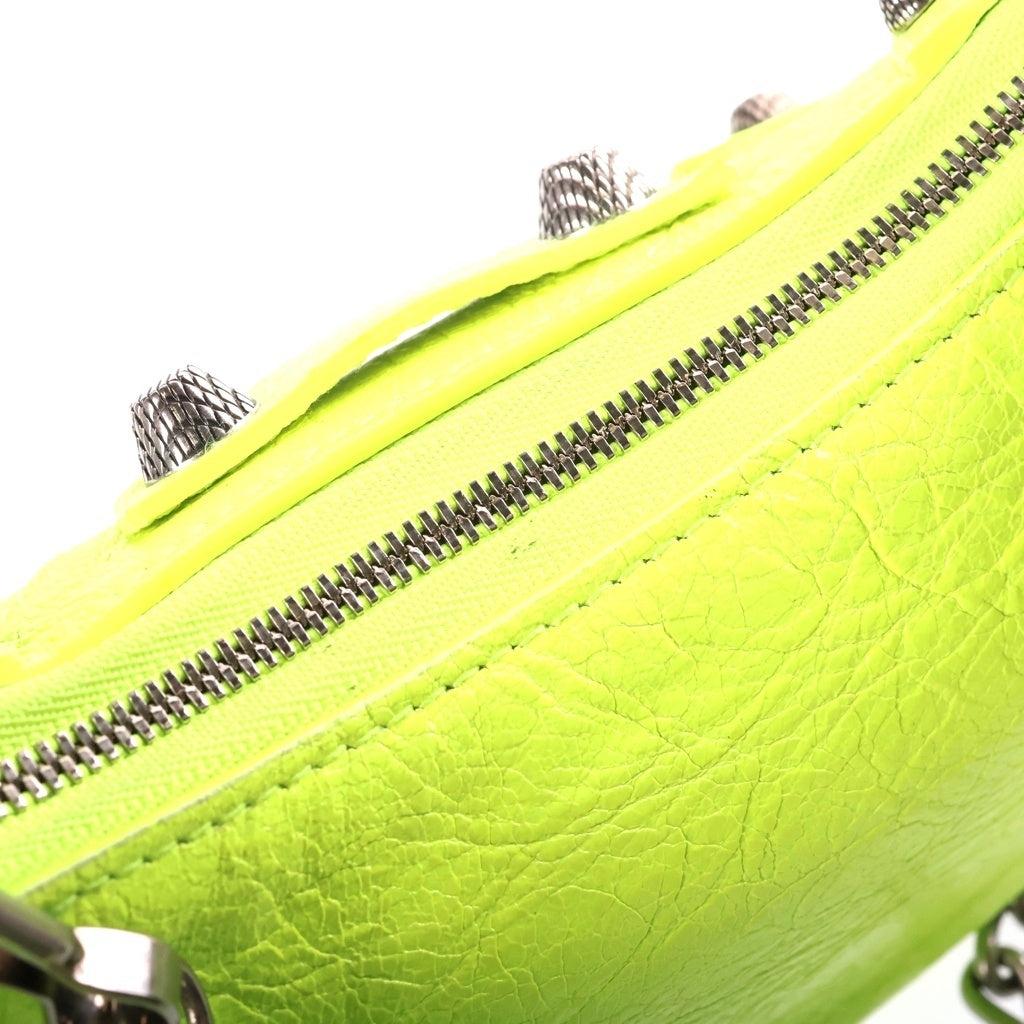 BALENCIAGA(バレンシアガ) LE CAGOLE MINI BB ルカゴール ミニ レザー 2WAY ミニショルダーバッグ ハンドバッグ ライトイエロー 695814 レディース