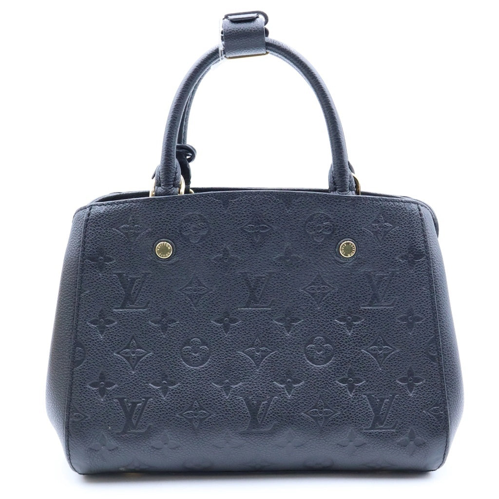 LOUIS VUITTON(ルイヴィトン) モノグラムアンプラント モンテーニュBB ハンドバッグ ブラック レザー M41053 レディース