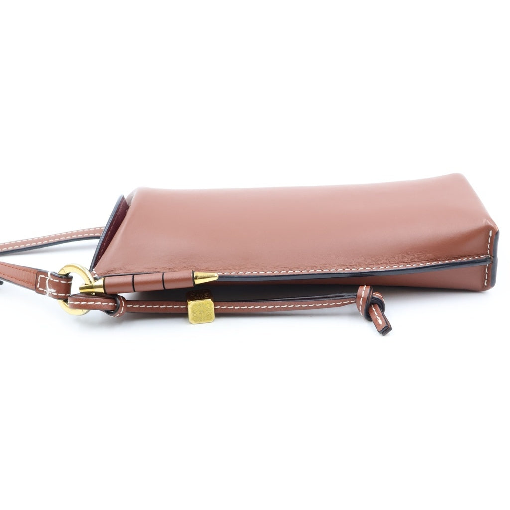 LOEWE(ロエベ) アナグラム ゲートポケット ショルダーバッグ ブラウン レザー 109.30.Z42 レディース