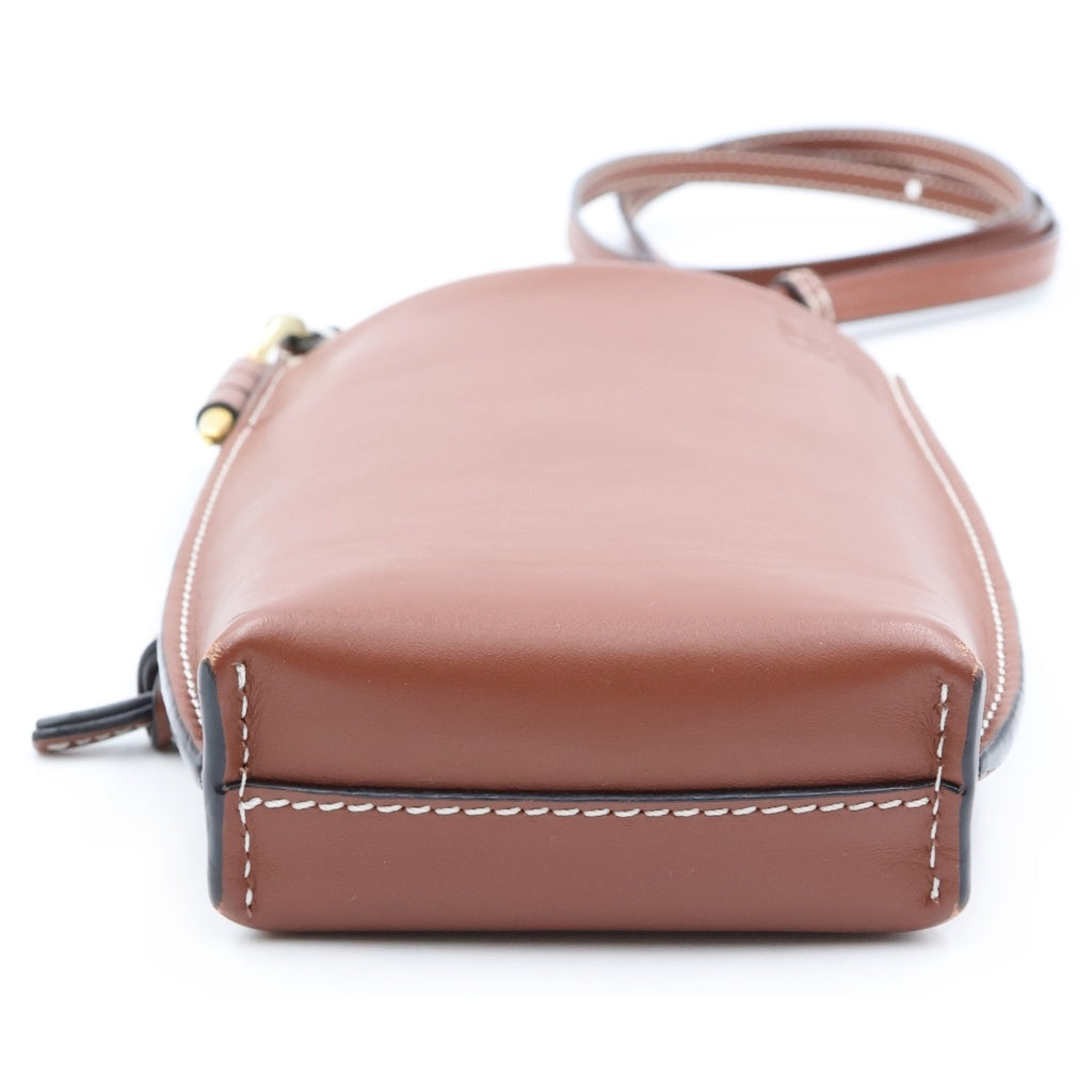 LOEWE(ロエベ) アナグラム ゲートポケット ショルダーバッグ ブラウン レザー 109.30.Z42 レディース