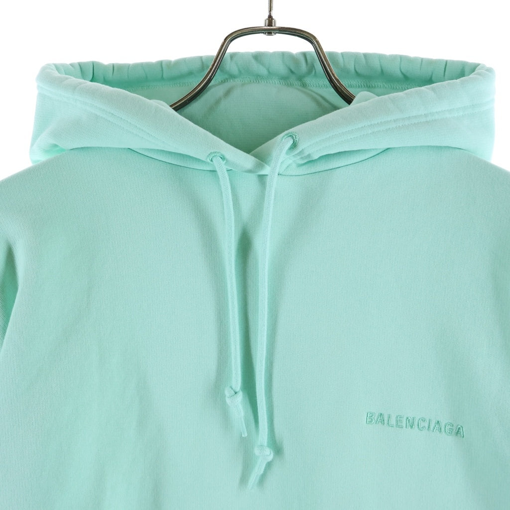 BALENCIAGA(バレンシアガ) キャンペーンロゴ プルオーバーパーカー ミントグリーン #XS 578135