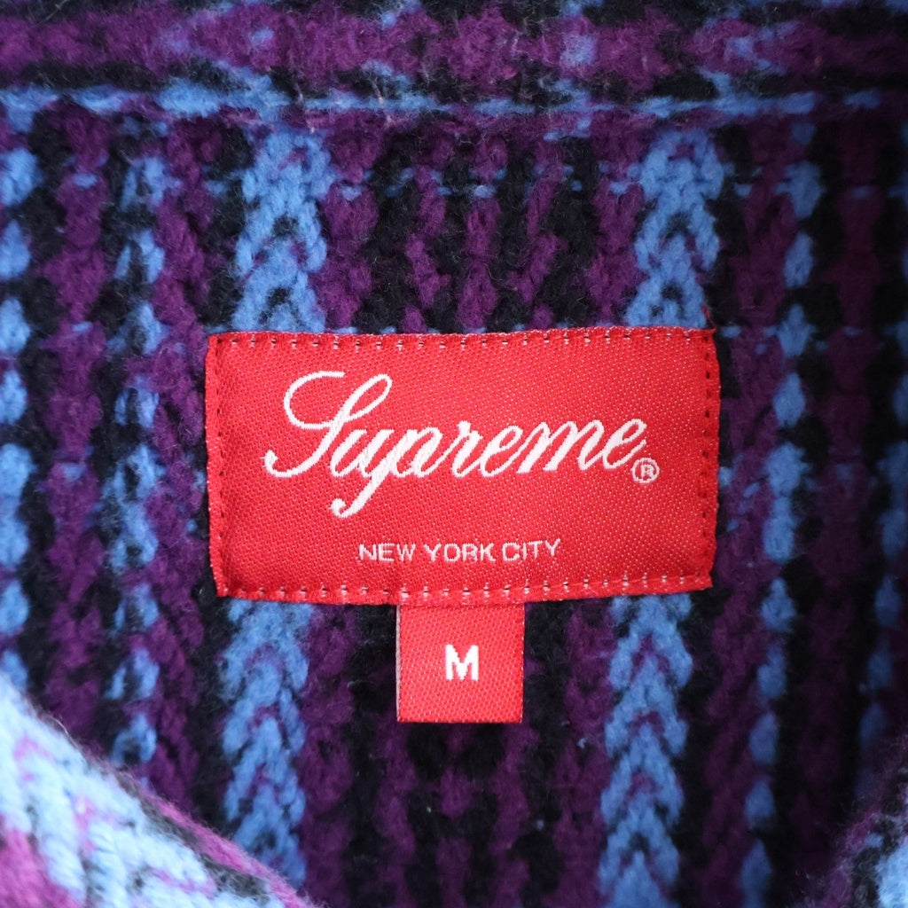 SUPREME(シュプリーム) ■ヘビー フランネルシャツ パープル コットン M