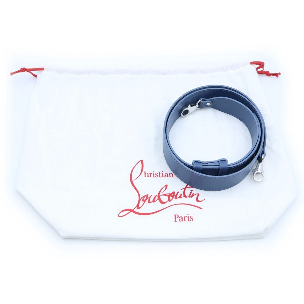 CHRISTIAN LOUBOUTIN(クリスチャンルブタン) パロマ ミニ スタッズ レザー×デニム 2WAY ハンドバッグ ショルダーバッグ ブルー レディース