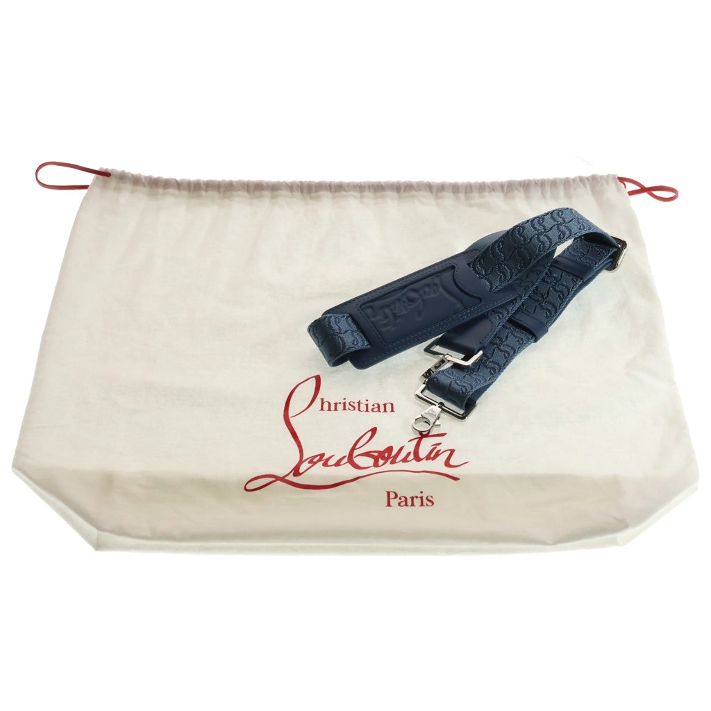 CHRISTIAN LOUBOUTIN(クリスチャンルブタン) ルイスバディ スモール デニム×レザー 2WAY ハンドバッグ ショルダーバッグ ブルー レディース