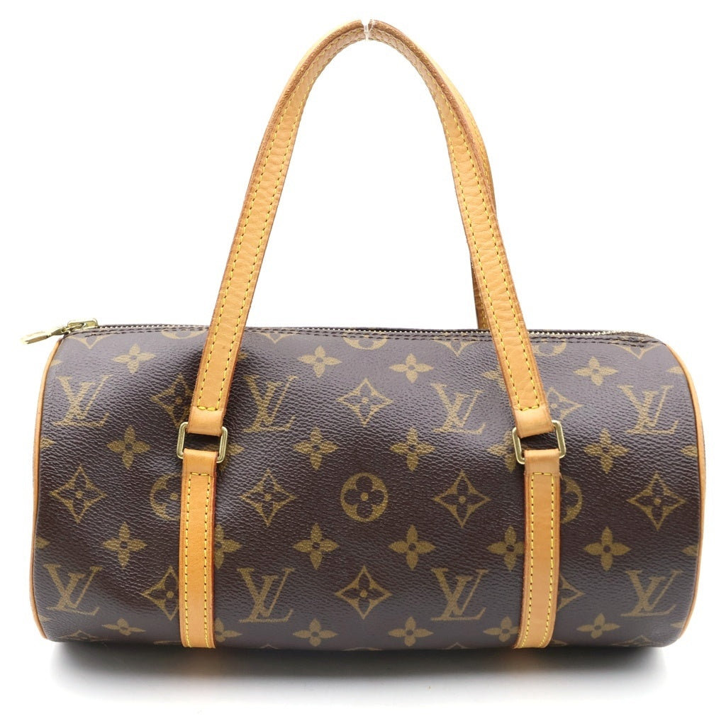 LOUIS VUITTON(ルイヴィトン) モノグラム パピヨン ハンドバッグ ボストンバッグ ブラウン レザー×PVC M51386 ゴールド金具 レディース