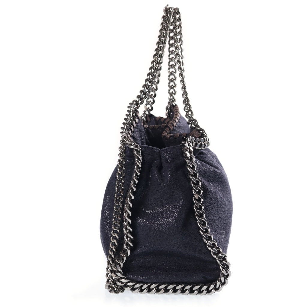 STELLA McCARTNEY(ステラマッカートニー) ファラベラ 2WAYショルダーバッグ チェーンショルダーバッグ ネイビー スエード シルバー金具 レディース