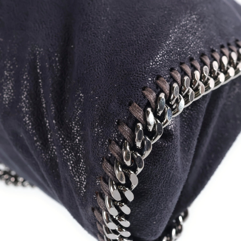 STELLA McCARTNEY(ステラマッカートニー) ファラベラ 2WAYショルダーバッグ チェーンショルダーバッグ ネイビー スエード シルバー金具 レディース