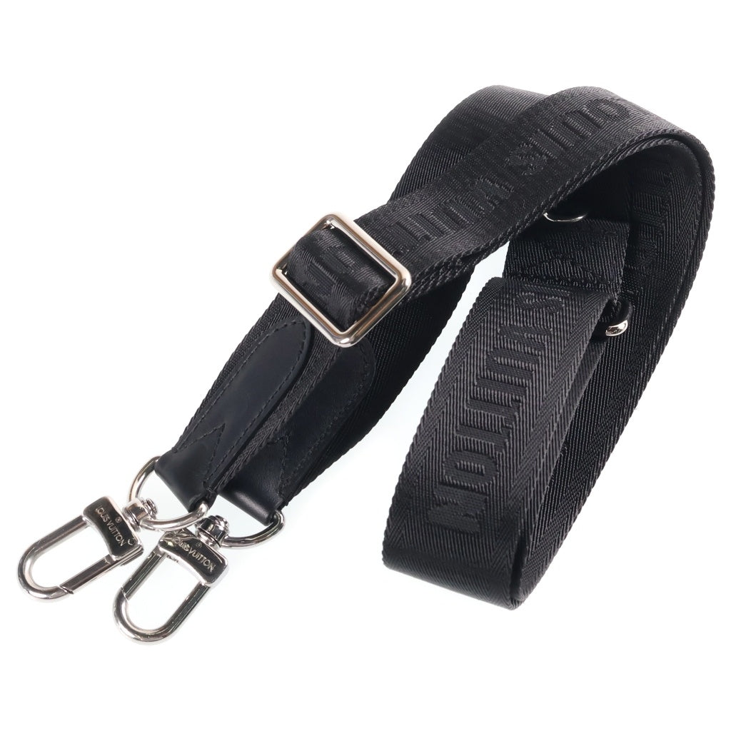 LOUIS VUITTON(ルイヴィトン) モノグラム エクリプス キーポル バンドリエール 25 2WAYハンドバッグ ショルダーバッグ ブラック×ブルー レザー×PVC M21430 シルバー金具 レディース