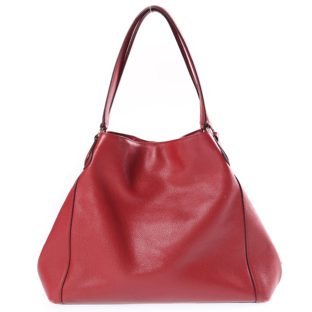 COACH(コーチ) イーディー ハンドバッグ トートバッグ レッド レザー 33547 ゴールド金具 レディース