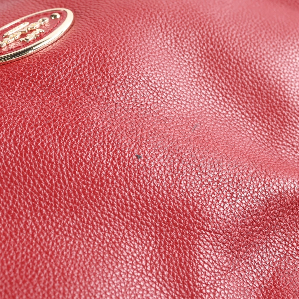 COACH(コーチ) イーディー ハンドバッグ トートバッグ レッド レザー 33547 ゴールド金具 レディース