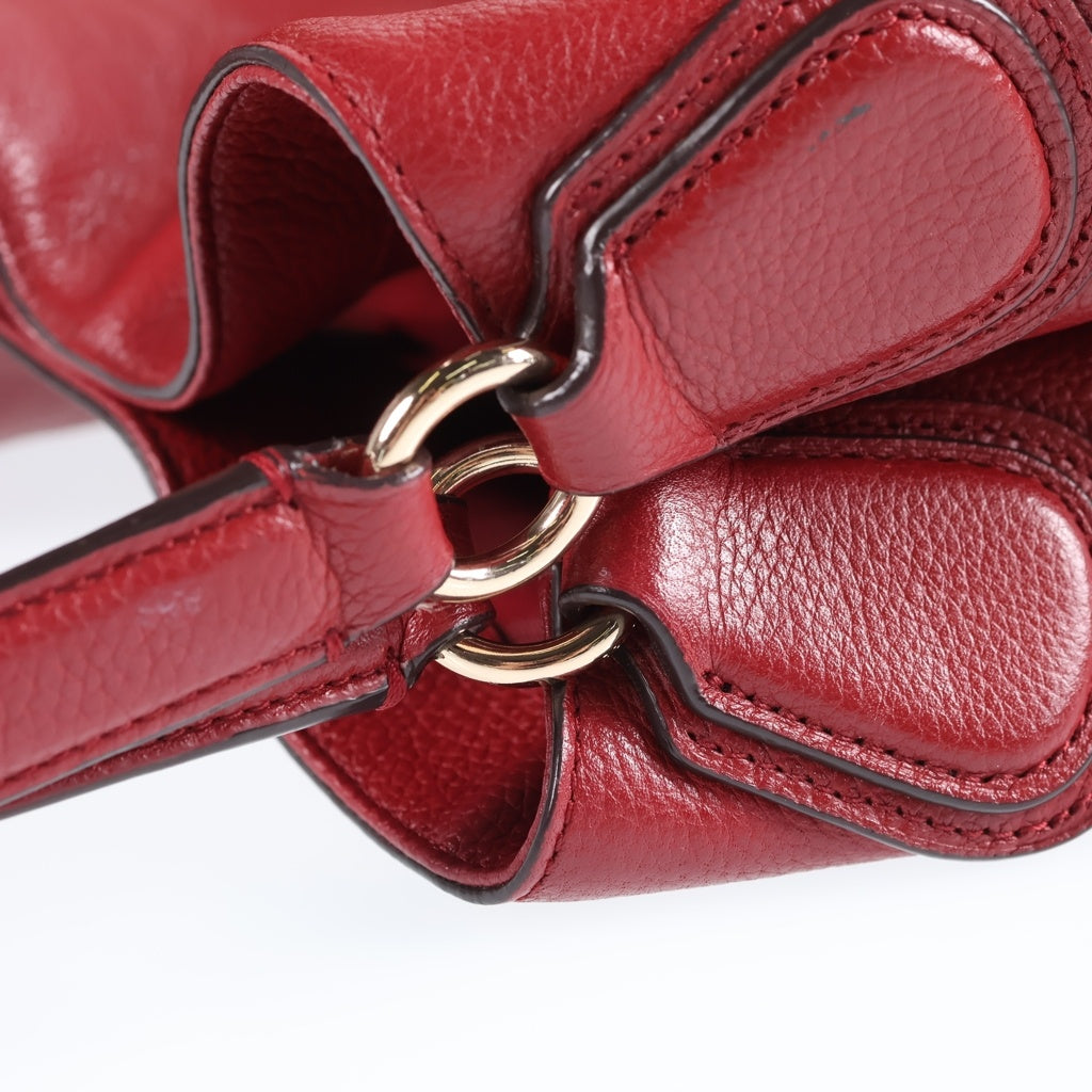 COACH(コーチ) イーディー ハンドバッグ トートバッグ レッド レザー 33547 ゴールド金具 レディース