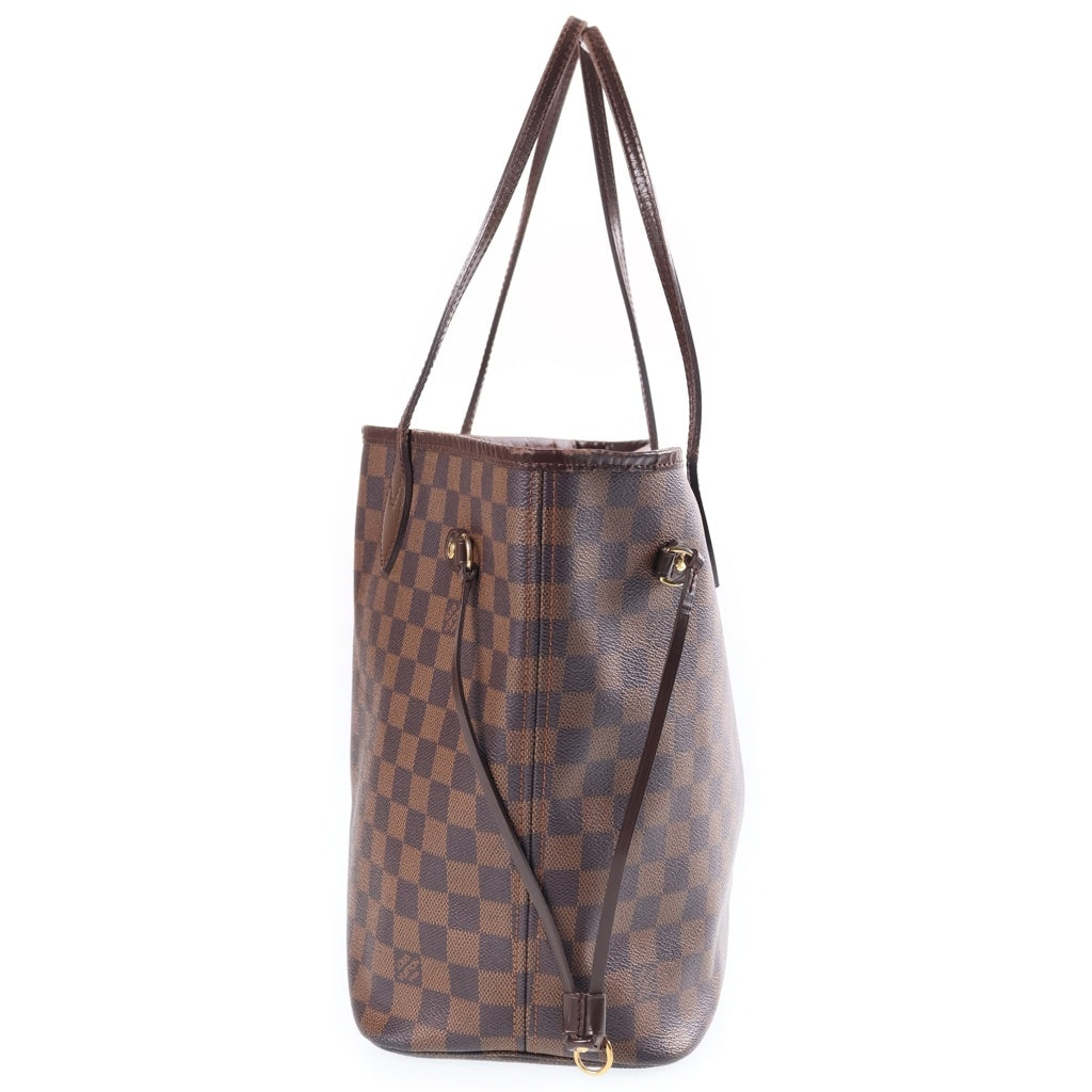 LOUIS VUITTON(ルイヴィトン) ダミエ ネヴァーフルMM 旧型 ハンドバッグ トートバッグ ブラウン レザー×PVC N51105 ゴールド金具 レディース