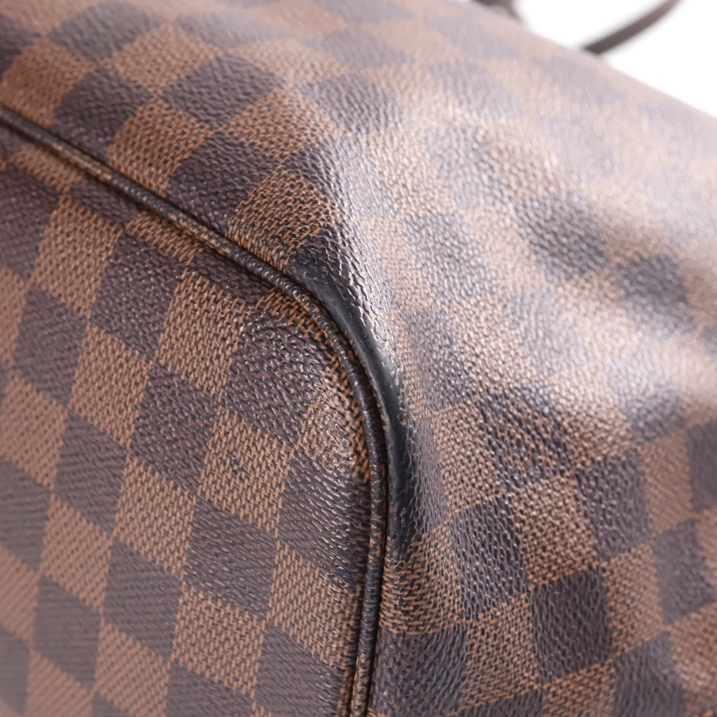 LOUIS VUITTON(ルイヴィトン) ダミエ ネヴァーフルMM 旧型 ハンドバッグ トートバッグ ブラウン レザー×PVC N51105 ゴールド金具 レディース