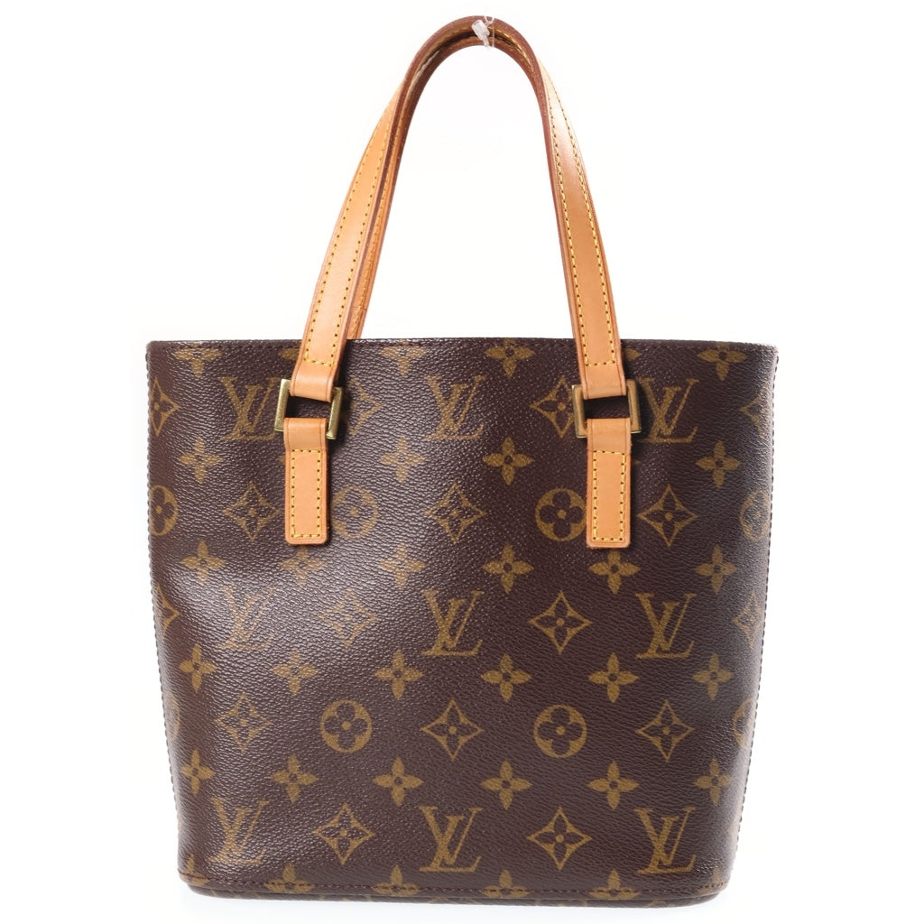 LOUIS VUITTON(ルイヴィトン) モノグラム ヴァヴァンPM ハンドバッグ ミニトートバッグ ブラウン レザー×PVC M51172 ゴールド金具 レディース