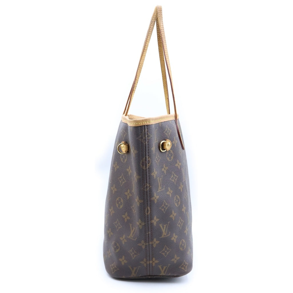 LOUIS VUITTON(ルイヴィトン) モノグラム ネヴァーフルMM 旧型 ハンドバッグ トートバッグ ブラウン レザー×PVC M40156 ゴールド金具 レディース