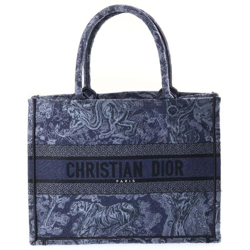 Christian Dior(クリスチャンディオール) ブックトート ミディアム トワルドゥジュイ キャンバス ブルー レディース