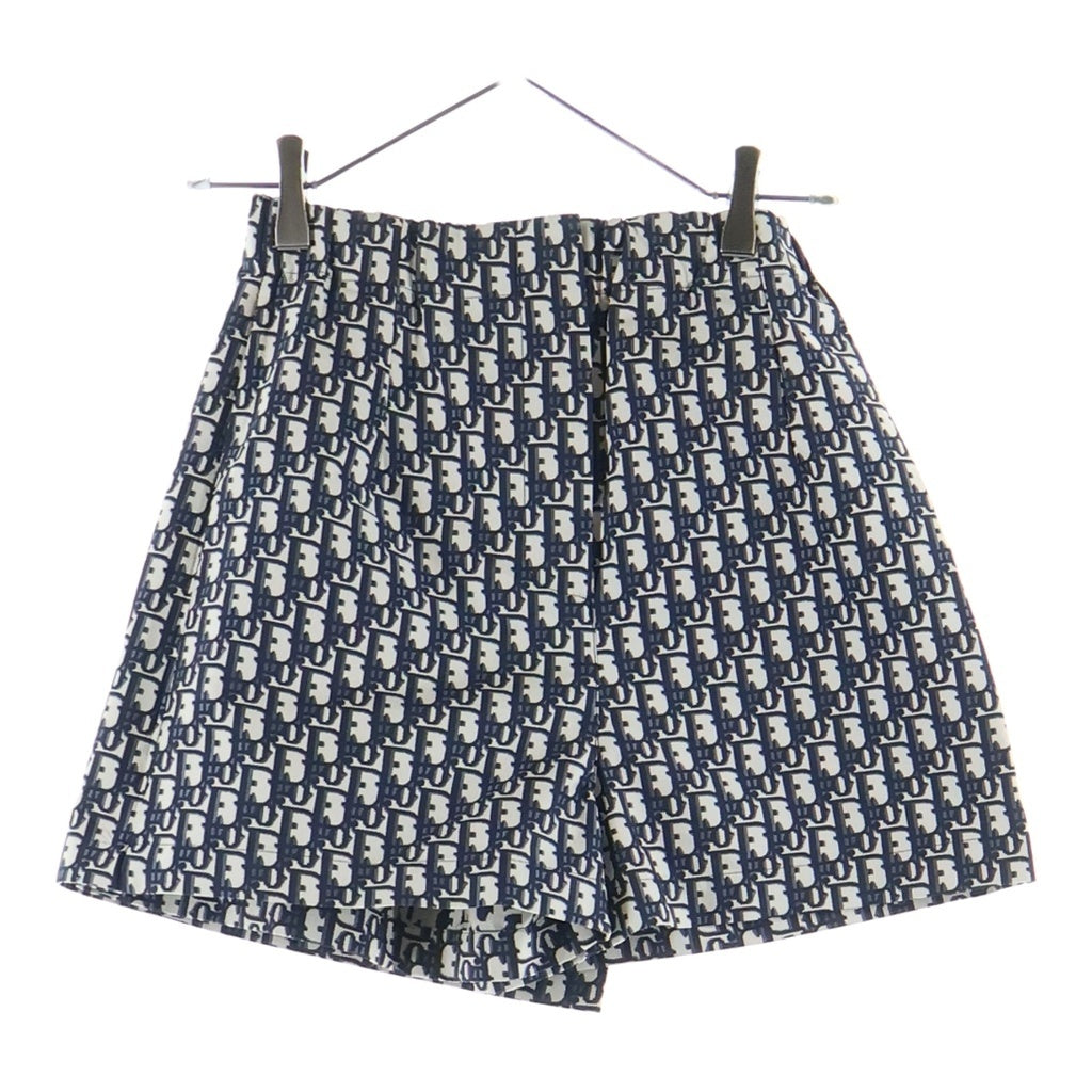 Christian Dior(クリスチャンディオール) オブリーク キュロットスカート ネイビー×ホワイト ポリエステル 357P15A2970 レディース