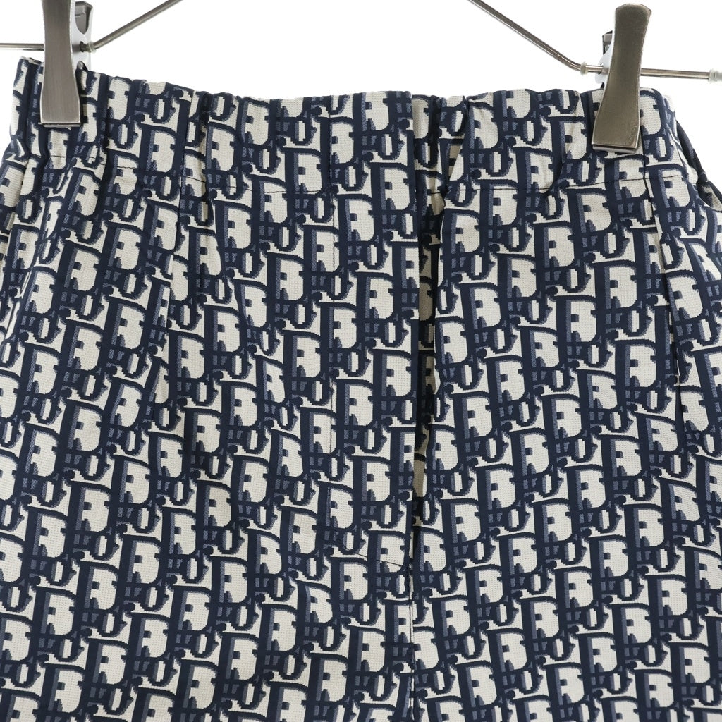 Christian Dior(クリスチャンディオール) オブリーク キュロットスカート ネイビー×ホワイト ポリエステル 357P15A2970 レディース