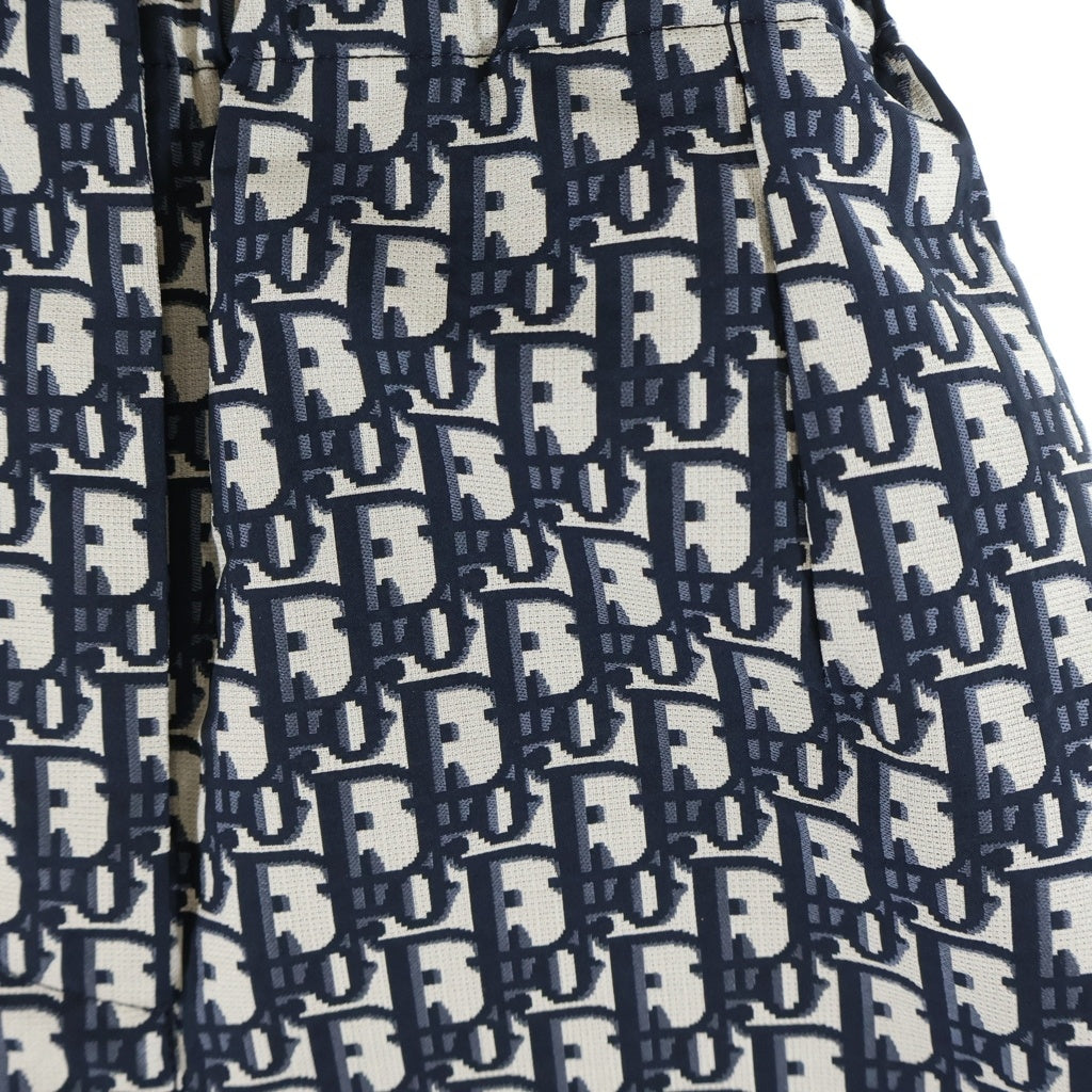 Christian Dior(クリスチャンディオール) オブリーク キュロットスカート ネイビー×ホワイト ポリエステル 357P15A2970 レディース