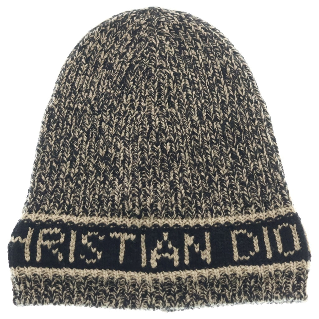 Christian Dior(クリスチャンディオール) ロゴ ニットキャップ ブラウン×ブラック 25DWI714S007 レディース