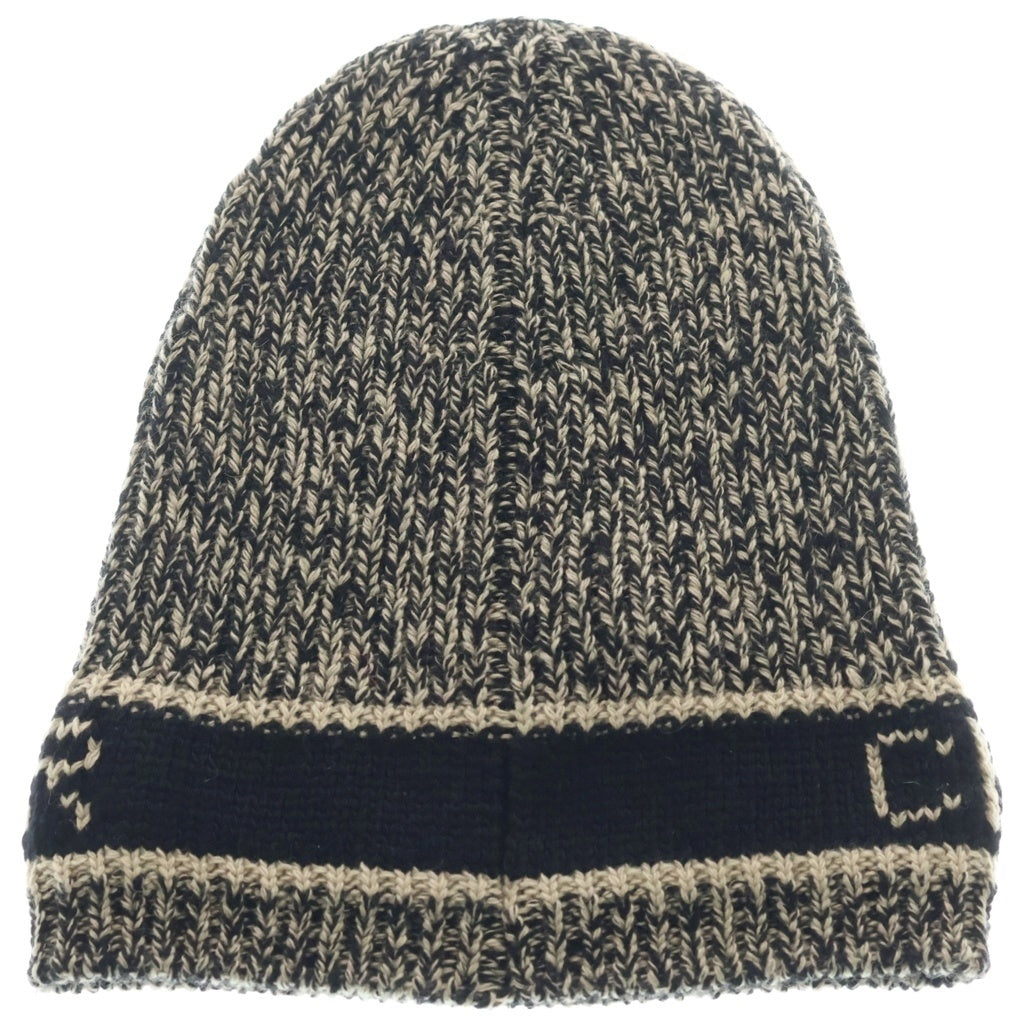 Christian Dior(クリスチャンディオール) ロゴ ニットキャップ ブラウン×ブラック 25DWI714S007 レディース