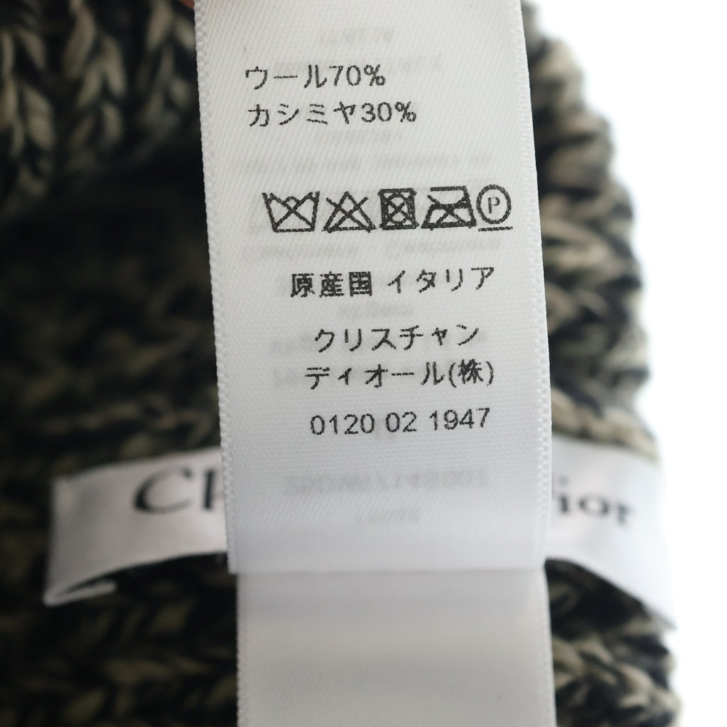 Christian Dior(クリスチャンディオール) ロゴ ニットキャップ ブラウン×ブラック 25DWI714S007 レディース