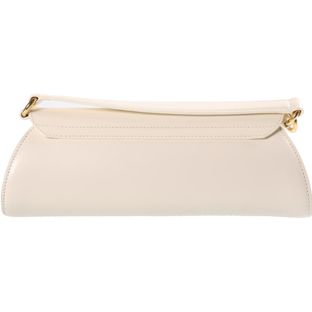 JIL SANDER(ジルサンダー) カンノーロ スモール レザー 2WAY ハンド ショルダーバッグ ゴールド金具 ホワイト レディース