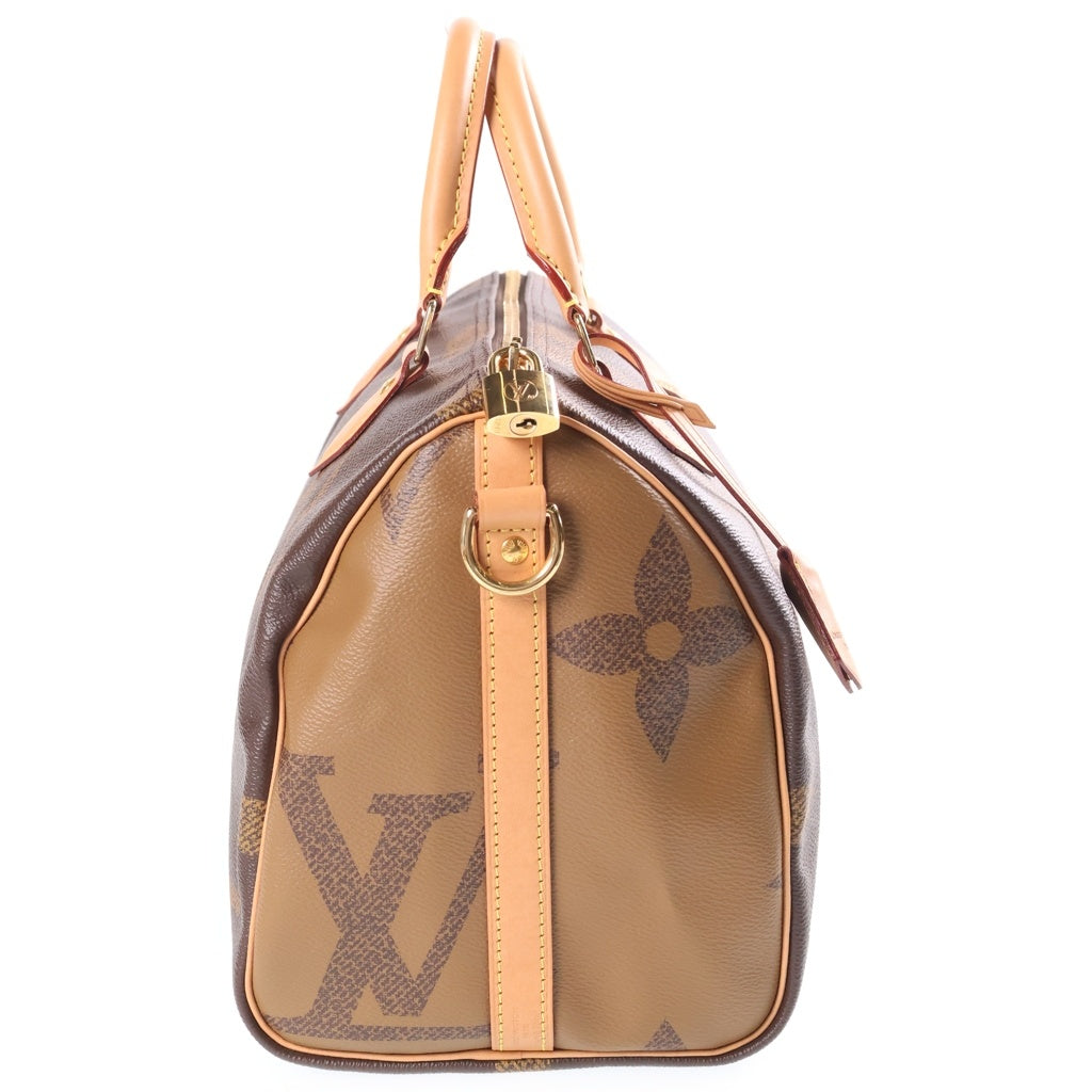 LOUIS VUITTON(ルイヴィトン) モノグラムジャイアント スピーディバンドリエール30 ハンドバッグ ボストンバッグ ショルダーバッグ 2WAY PVC×レザー ブラウン M44602 ICタイプ レディース