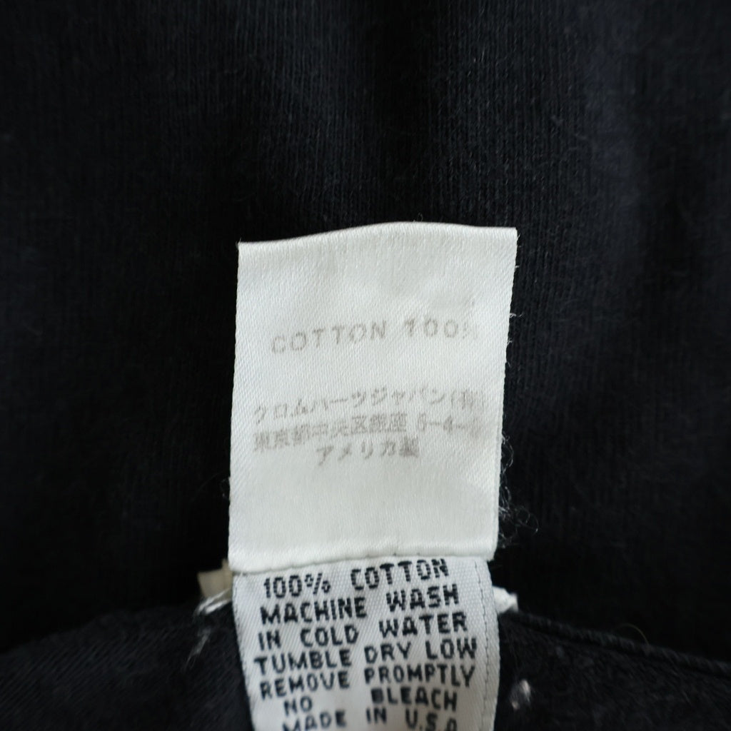 CHROME HEARTS(クロムハーツ) OLD CH PULS オールド プラス ロゴデザイン クルーネック カットソー 半袖Tシャツ ブラック