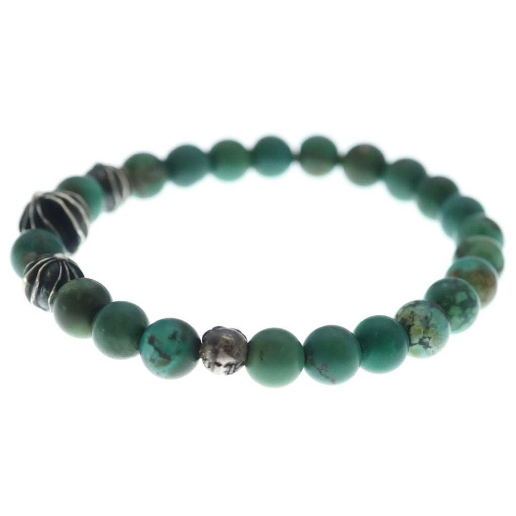CHROME HEARTS(クロムハーツ) ビーズブレス BEAD 8mm ビーズブレスレット ブルービーズブレスレット ターコイズ シルバー