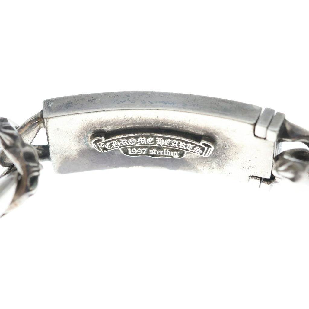 CHROME HEARTS(クロムハーツ) ID FLORAL CRS フローラルクロスIDファンシーリンク ブレスレット 13LINK シルバー BCA166