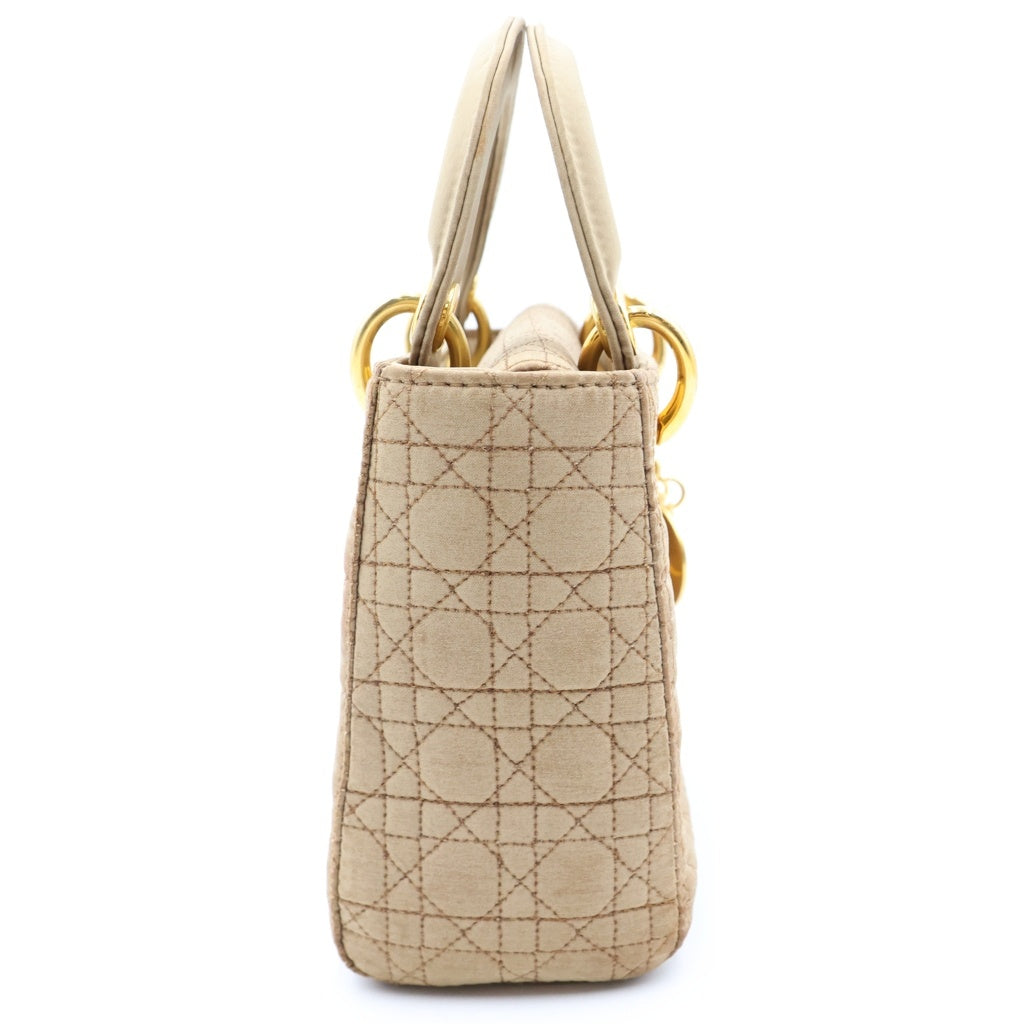 Christian Dior(クリスチャンディオール) カナージュ 2WAYハンドバッグ ショルダーバッグ ブラウン ゴールド金具 レディース