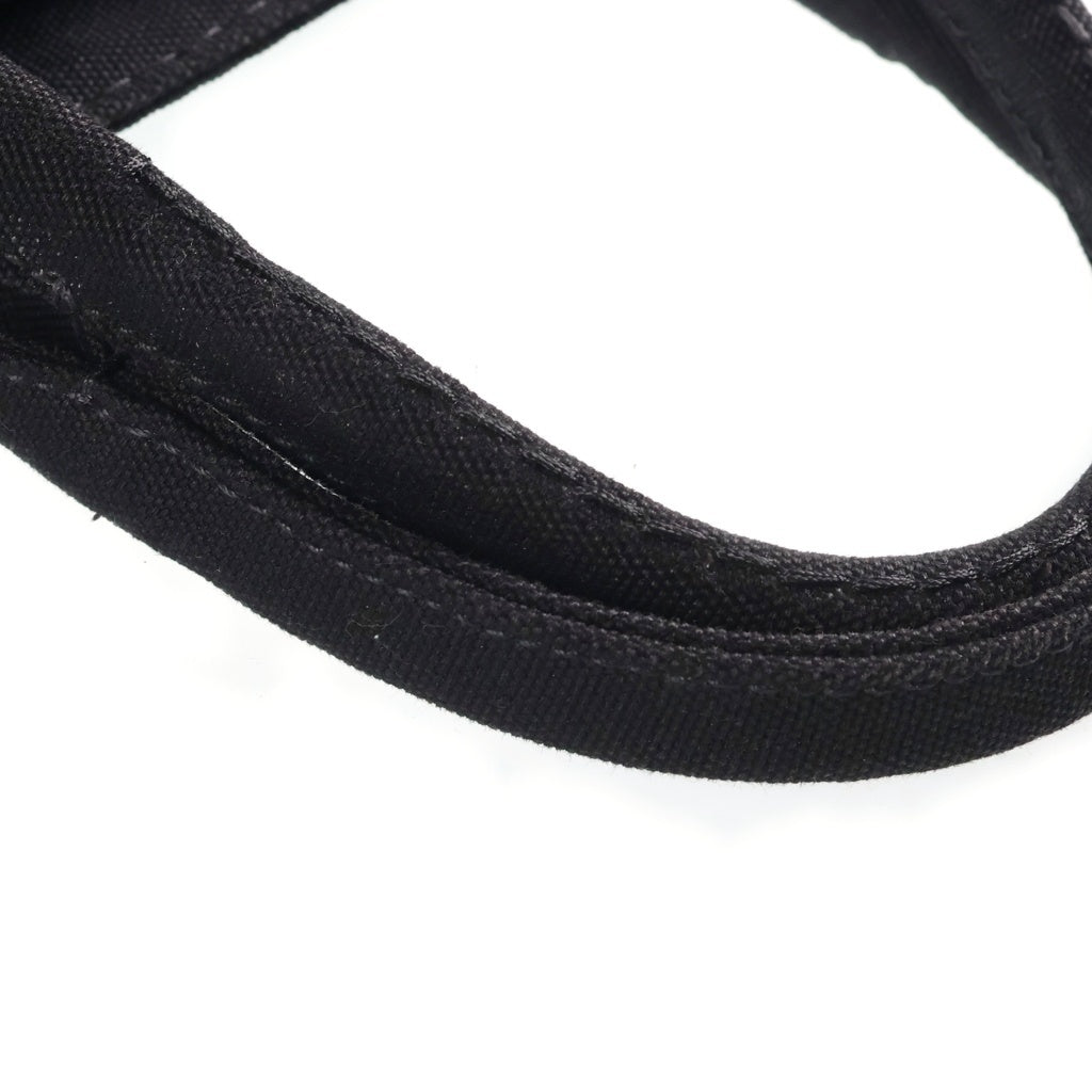PRADA(プラダ) カナパ トライアングルロゴプレート キャンバス 2WAY ハンド ショルダー トートバッグ ブラック ゴールド金具 1BG439 レディース