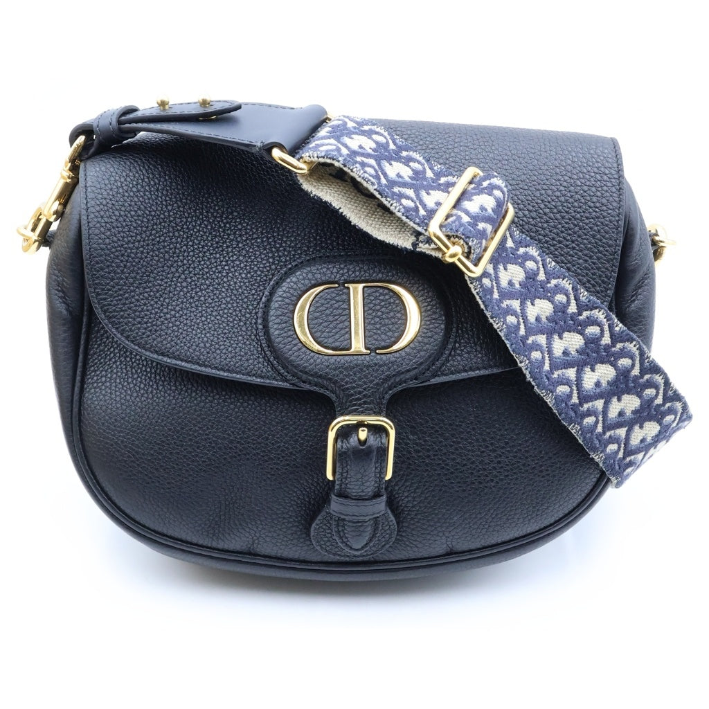 Christian Dior(クリスチャンディオール) ボビー ラージ ショルダーバッグ ブラック レザー×キャンバス M9319UBBN-M900 レディース