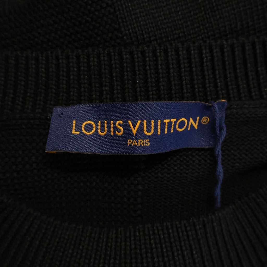 LOUIS VUITTON(ルイヴィトン) ダミエデザインクルーネックニット ブラック XL HNN41WTBY