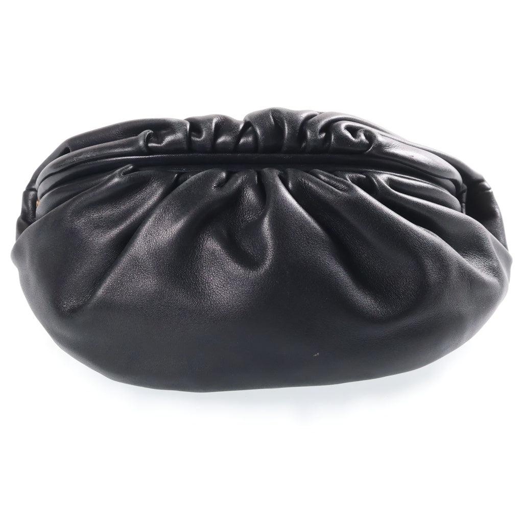 BOTTEGA VENETA(ボッテガヴェネタ) ザチェーンポーチ チェーンショルダーバッグ ブラック レザー ゴールド金具 レディース