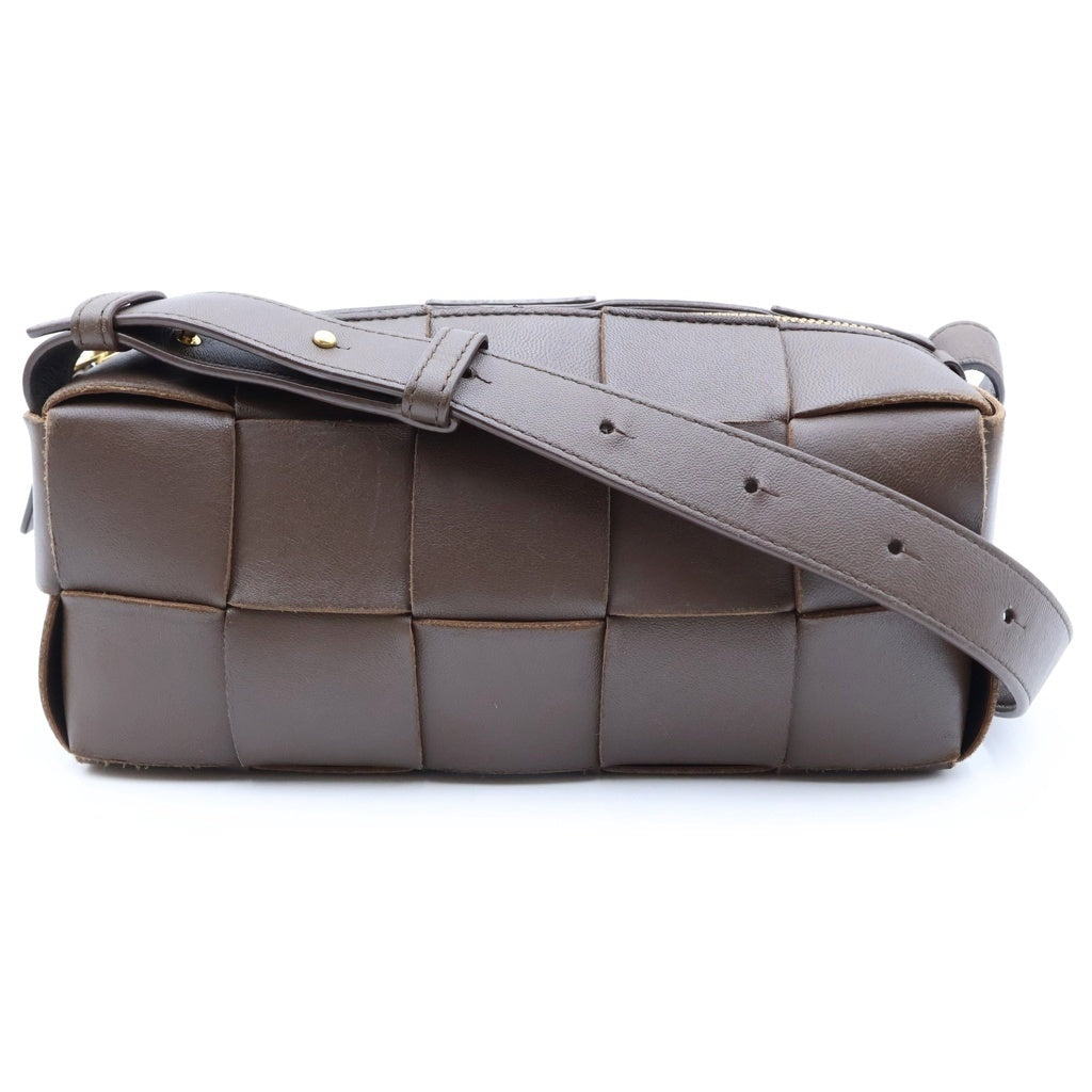 BOTTEGA VENETA(ボッテガヴェネタ) マキシイントレチャート スモール ブリック カセット ハンドバッグ ワンショルダーバッグ ブラウン レザー 729166 VMAY1 2560 レディース
