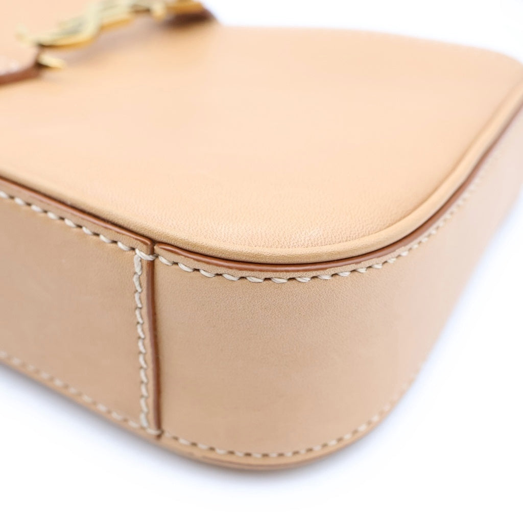 SAINT LAURENT PARIS(サンローランパリ) ミニホーボー ワンショルダーバッグ ミニバッグ ブラウン レザー 710318 ゴールド金具 レディース