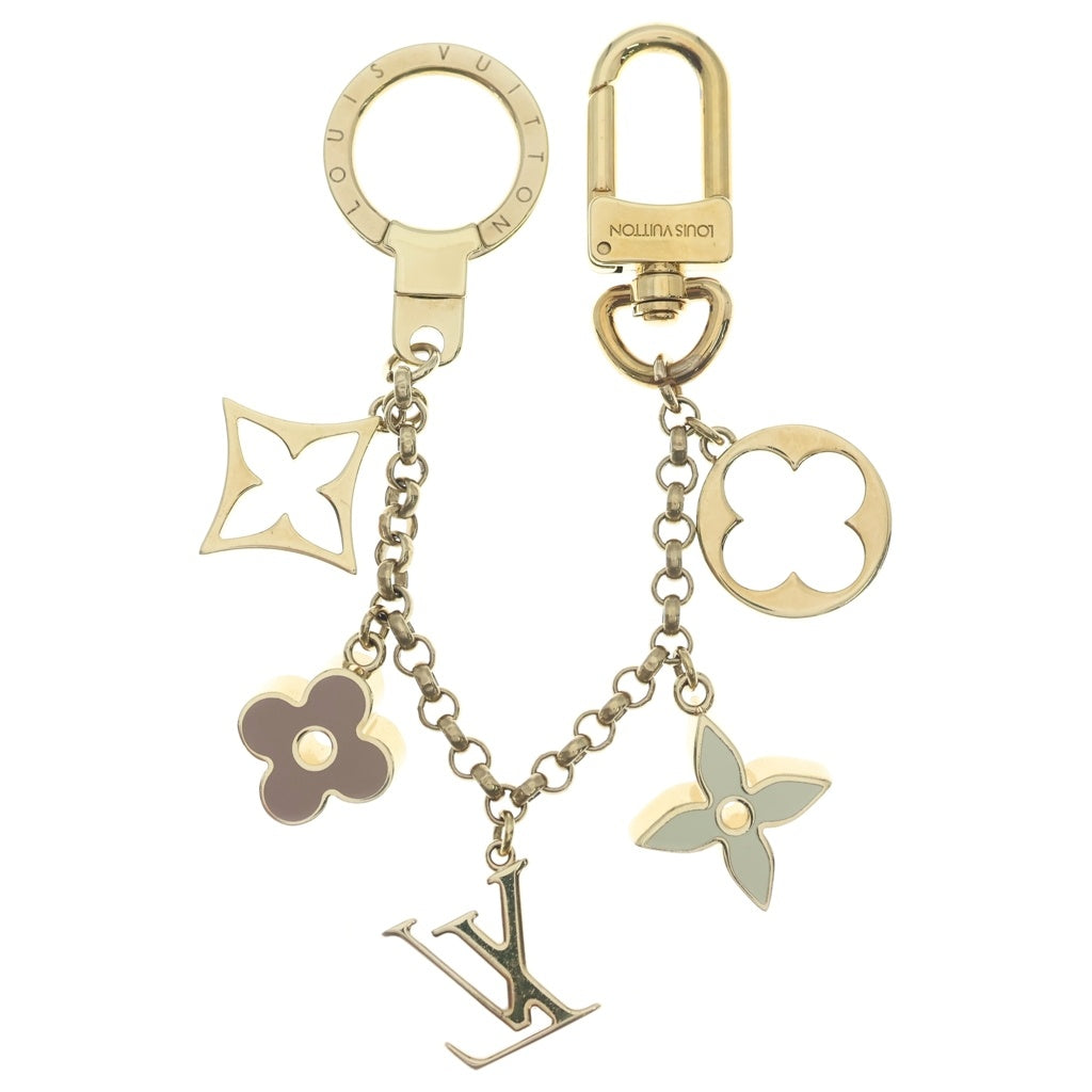 LOUIS VUITTON(ルイヴィトン) フルール・ドゥ・モノグラム バッグチャーム キーリング キーホルダー ゴールド M6511 レディース