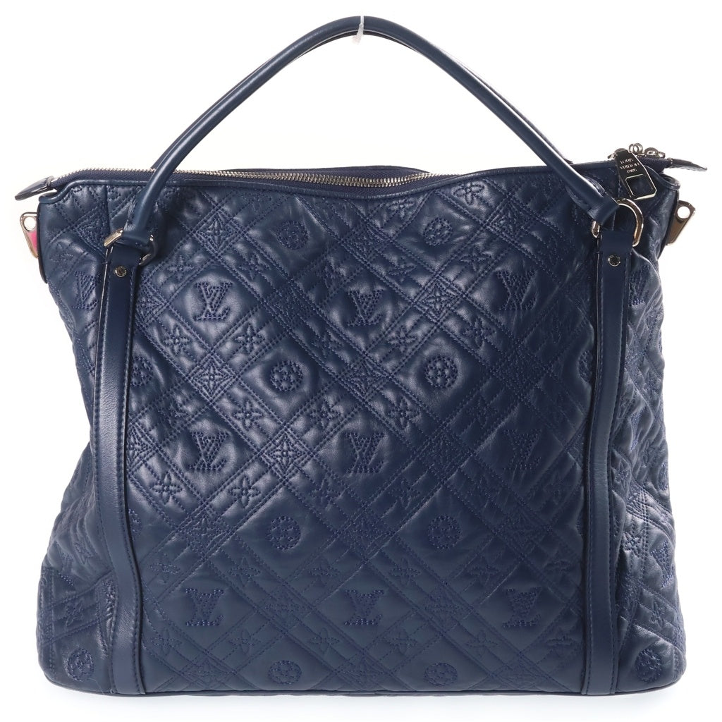 LOUIS VUITTON(ルイヴィトン) モノグラムアンティア イクシアMM 2WAYハンドバッグ ショルダーバッグ ネイビー レザー M94204 シルバー金具 レディース