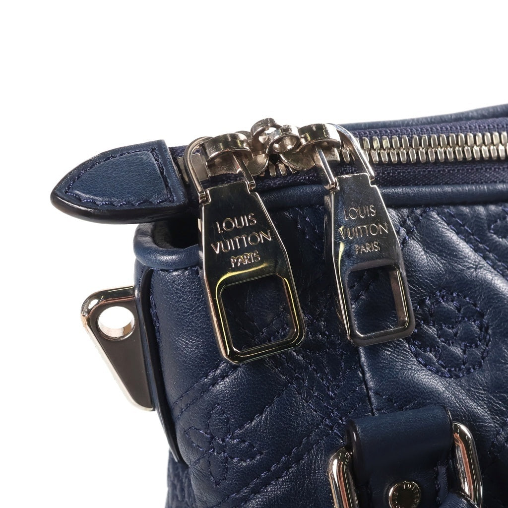 LOUIS VUITTON(ルイヴィトン) モノグラムアンティア イクシアMM 2WAYハンドバッグ ショルダーバッグ ネイビー レザー M94204 シルバー金具 レディース