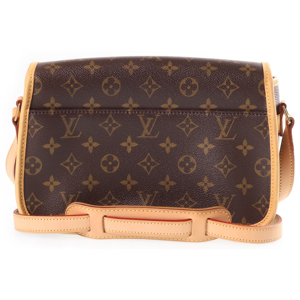LOUIS VUITTON(ルイヴィトン) モノグラム ソローニュ ワンショルダーバッグ ブラウン レザー×PVC M42250 ゴールド金具 レディース