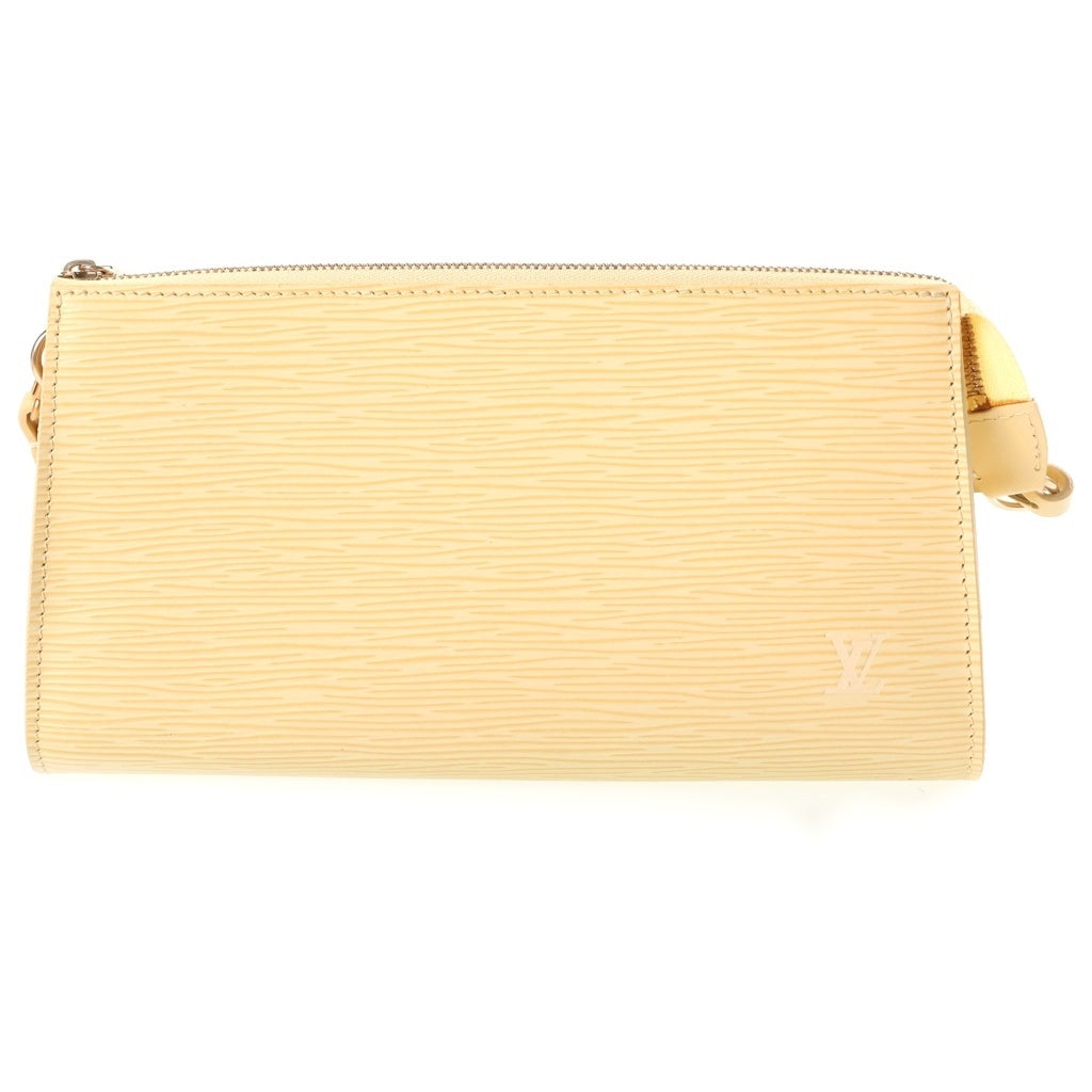 LOUIS VUITTON(ルイヴィトン) エピ ポシェットアクセソワール ミニハンドバッグ ポーチ アイボリー バニラ レザー M5294A ゴールド金具 レディース
