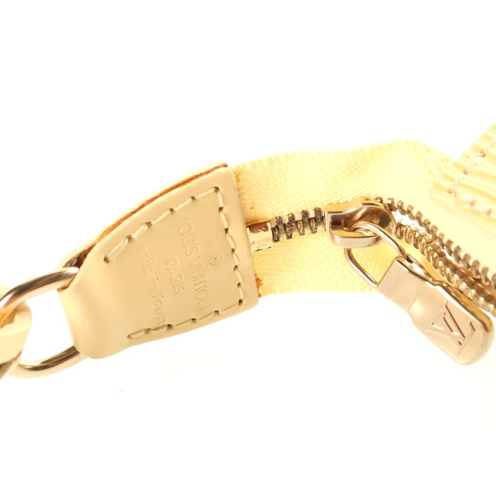 LOUIS VUITTON(ルイヴィトン) エピ ポシェットアクセソワール ミニハンドバッグ ポーチ アイボリー バニラ レザー M5294A ゴールド金具 レディース