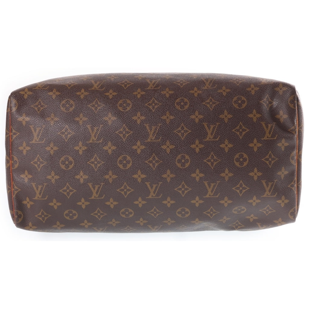 LOUIS VUITTON(ルイヴィトン) モノグラム スピーディ40 ハンドバッグ ボストンバッグ ブラウン レザー×PVC M41522 ゴールド金具 レディース