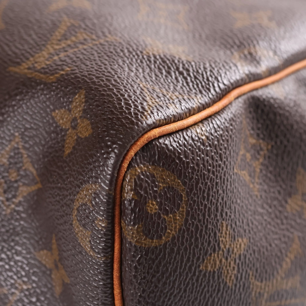 LOUIS VUITTON(ルイヴィトン) モノグラム スピーディ40 ハンドバッグ ボストンバッグ ブラウン レザー×PVC M41522 ゴールド金具 レディース