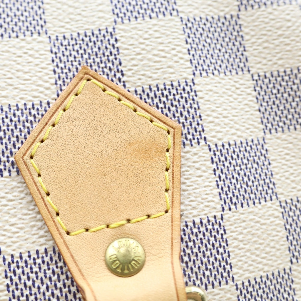 LOUIS VUITTON(ルイヴィトン) ダミエアズール スピーディ25 ハンドバッグ ボストンバッグ アイボリー レザー×PVC N41534 ゴールド金具 レディース